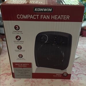 Knowing Black Compact Fan Heater